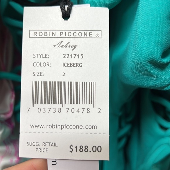 Robin Piccone AUBREY LACE UP ONE PIECE in Iceberg NWT - Picture 4 of 8